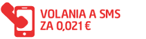 Volania a SMS za 0,021 €